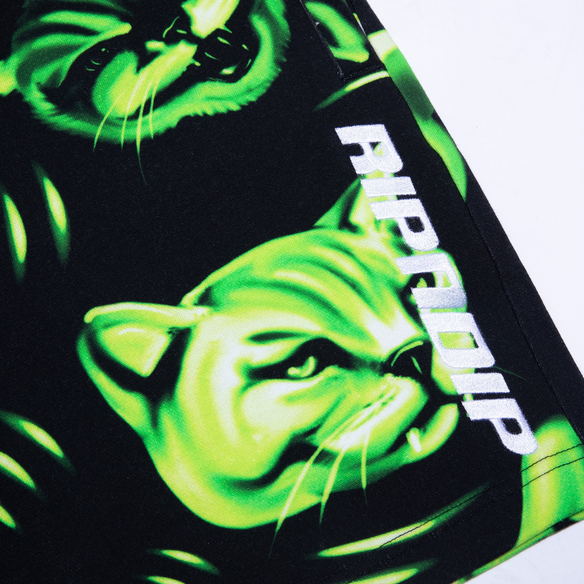 RIPNDIP Neon Cat Sweatshorts (Black/Neon)