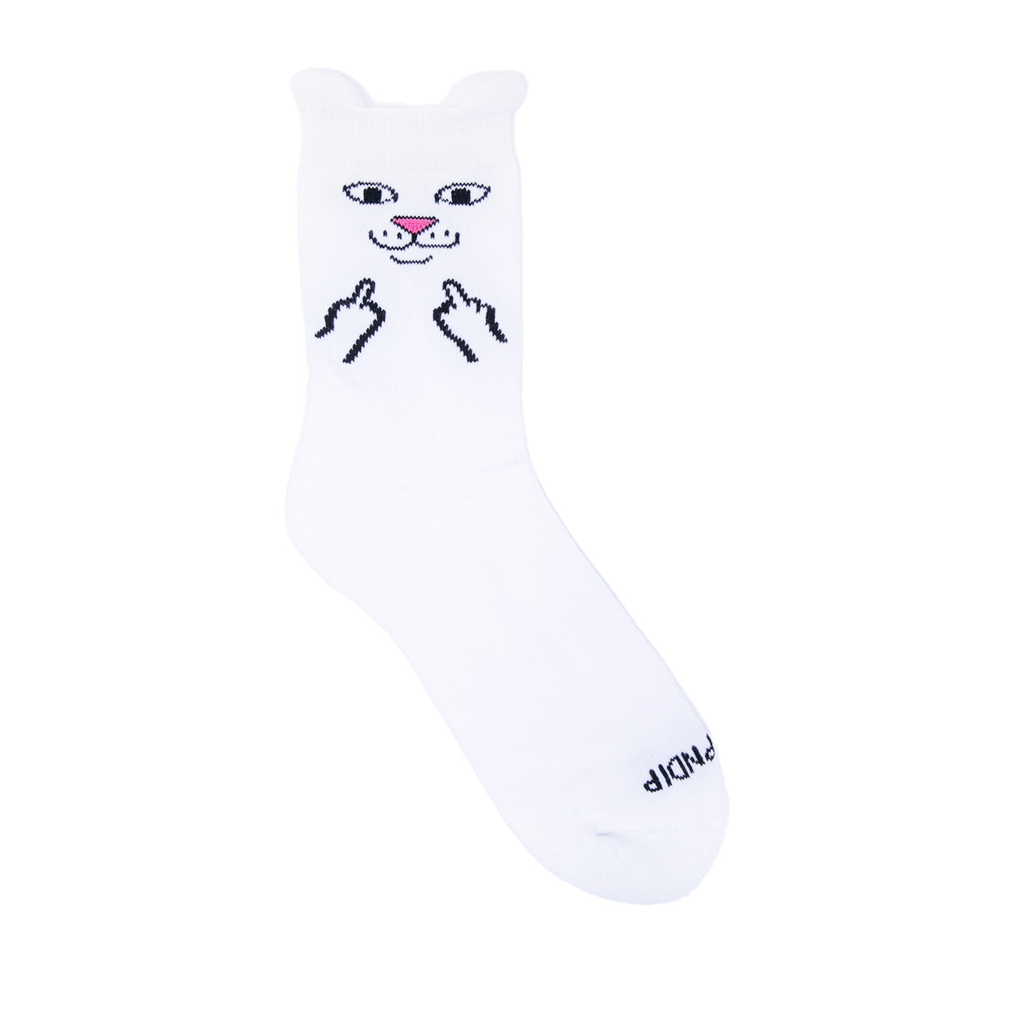 RIPNDIP Nerm Face Mid Socks (White)