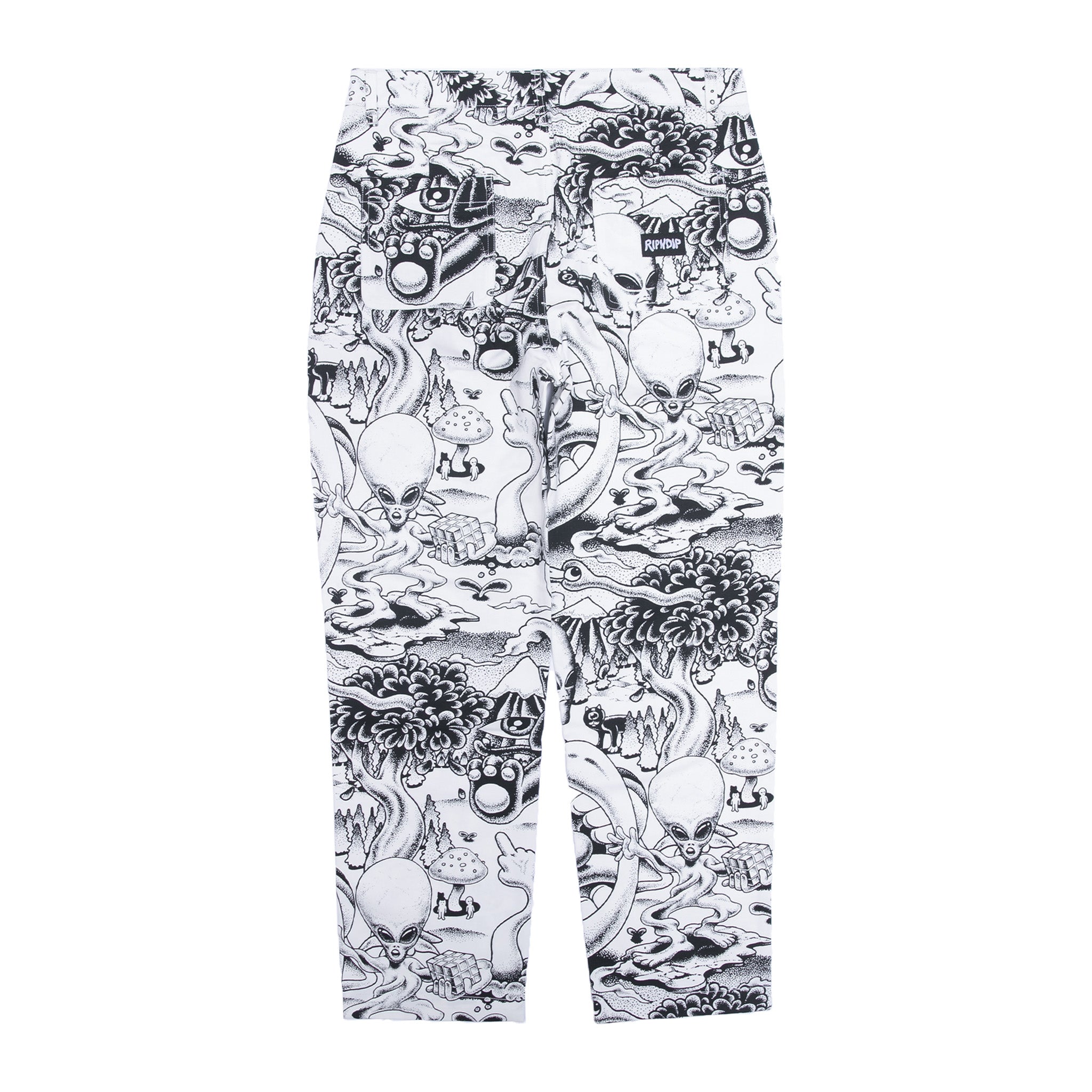 RIPNDIP Dark Twisted Fantasy Twill Pants (Black/White)