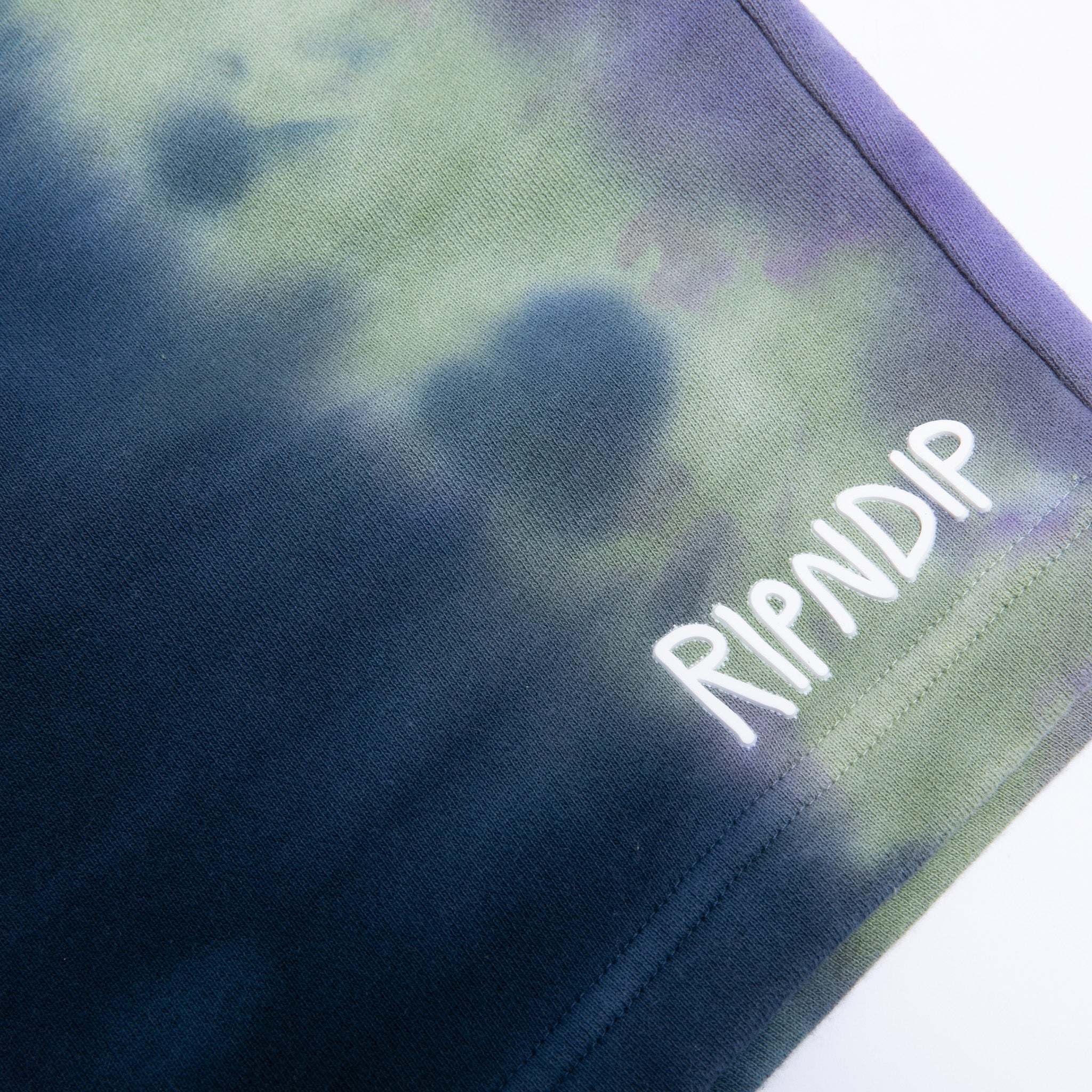 Ripndip Rubber Logo Sweatshorts (Sage/Slate Tie Dye)
