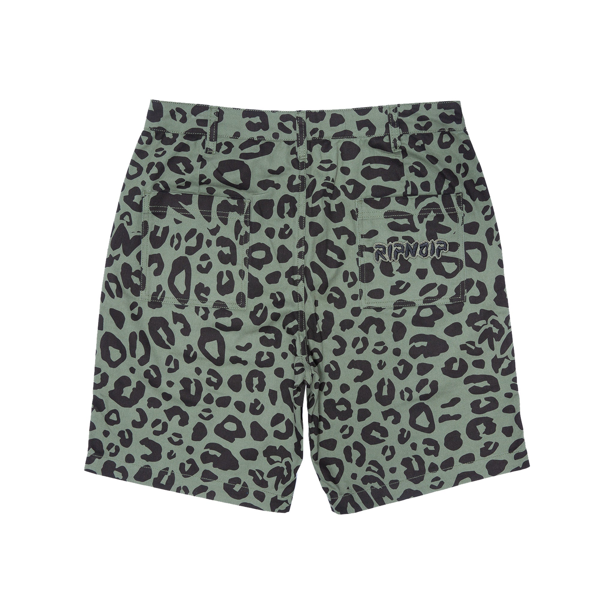 RIPNDIP Spotted Cotton Twill Shorts (Olive)