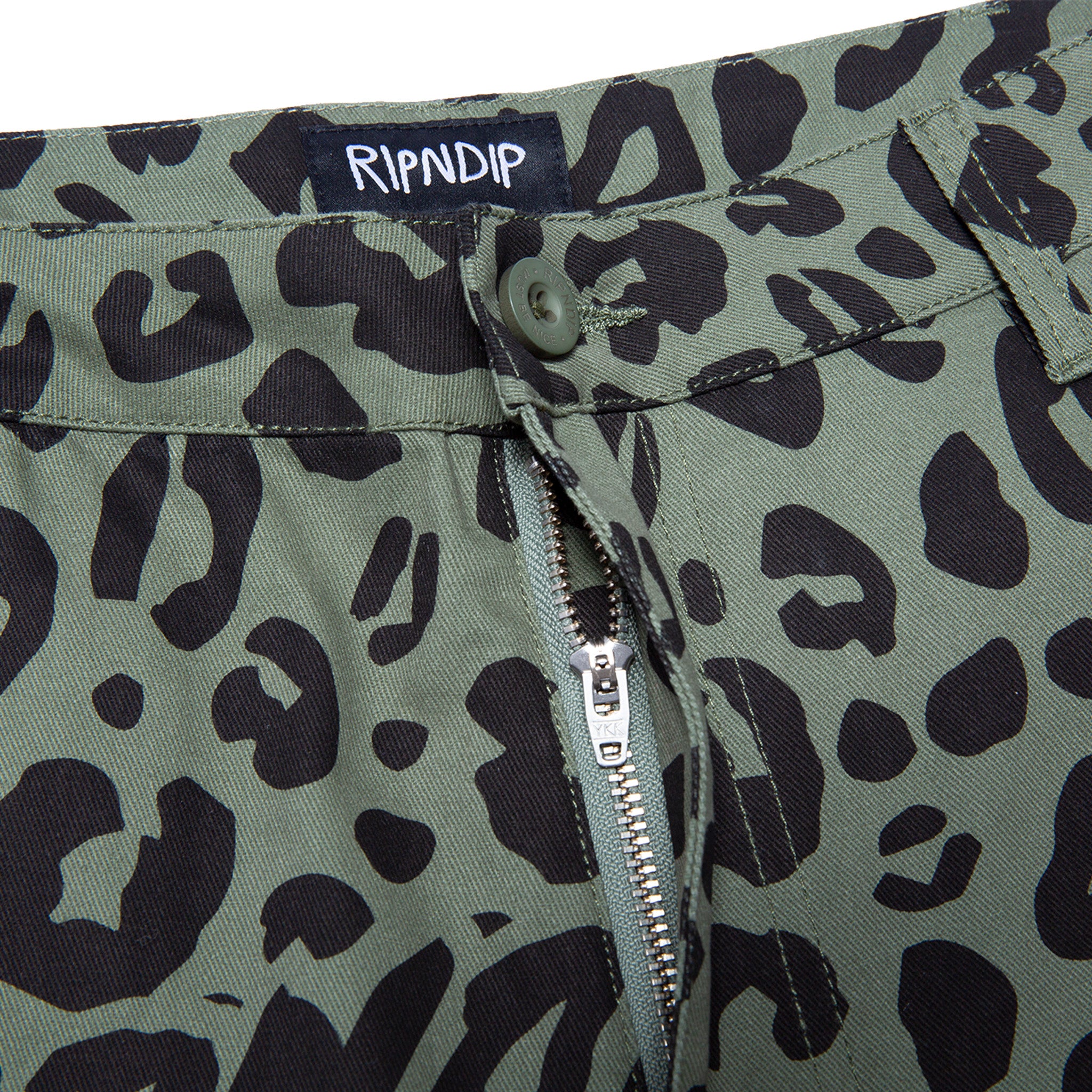 RIPNDIP Spotted Cotton Twill Shorts (Olive)