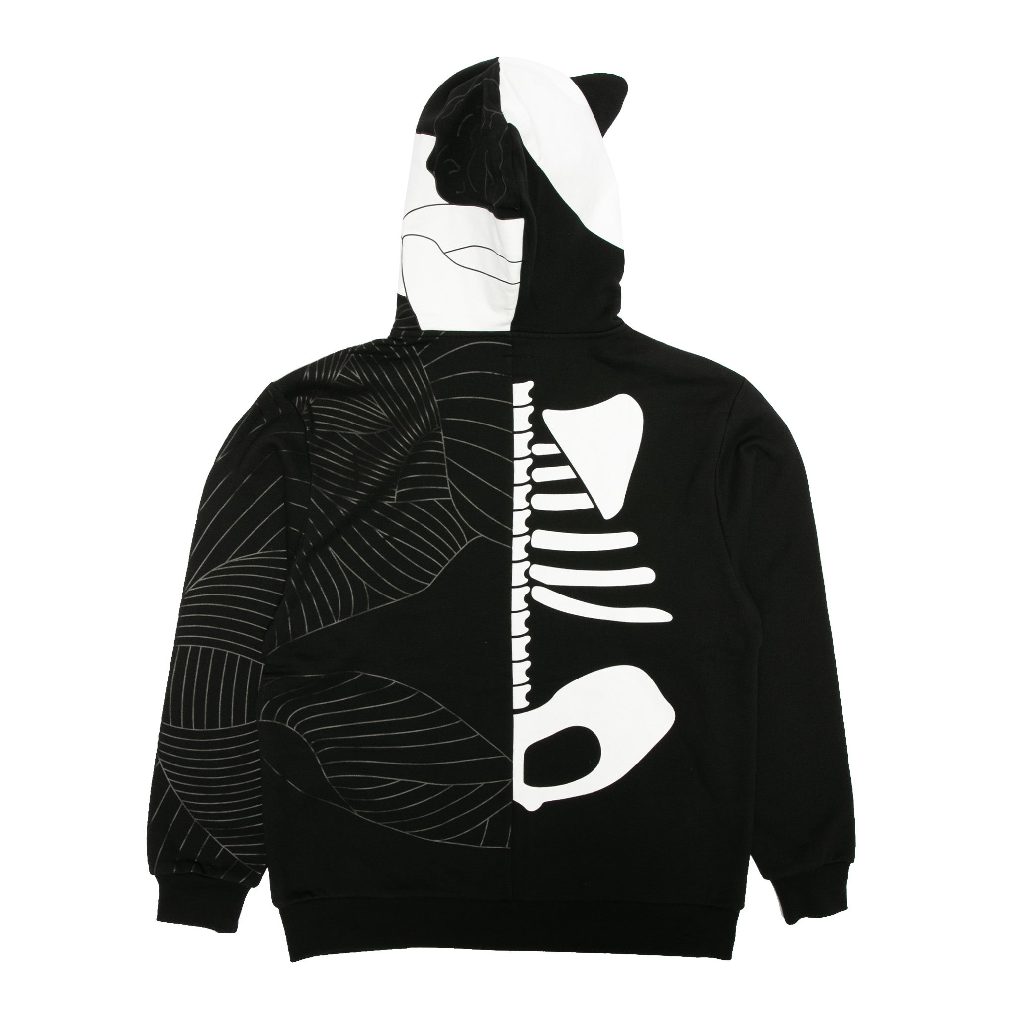Skelly Anatomy Full Zip Hoodie (Black/White) – RIPNDIP