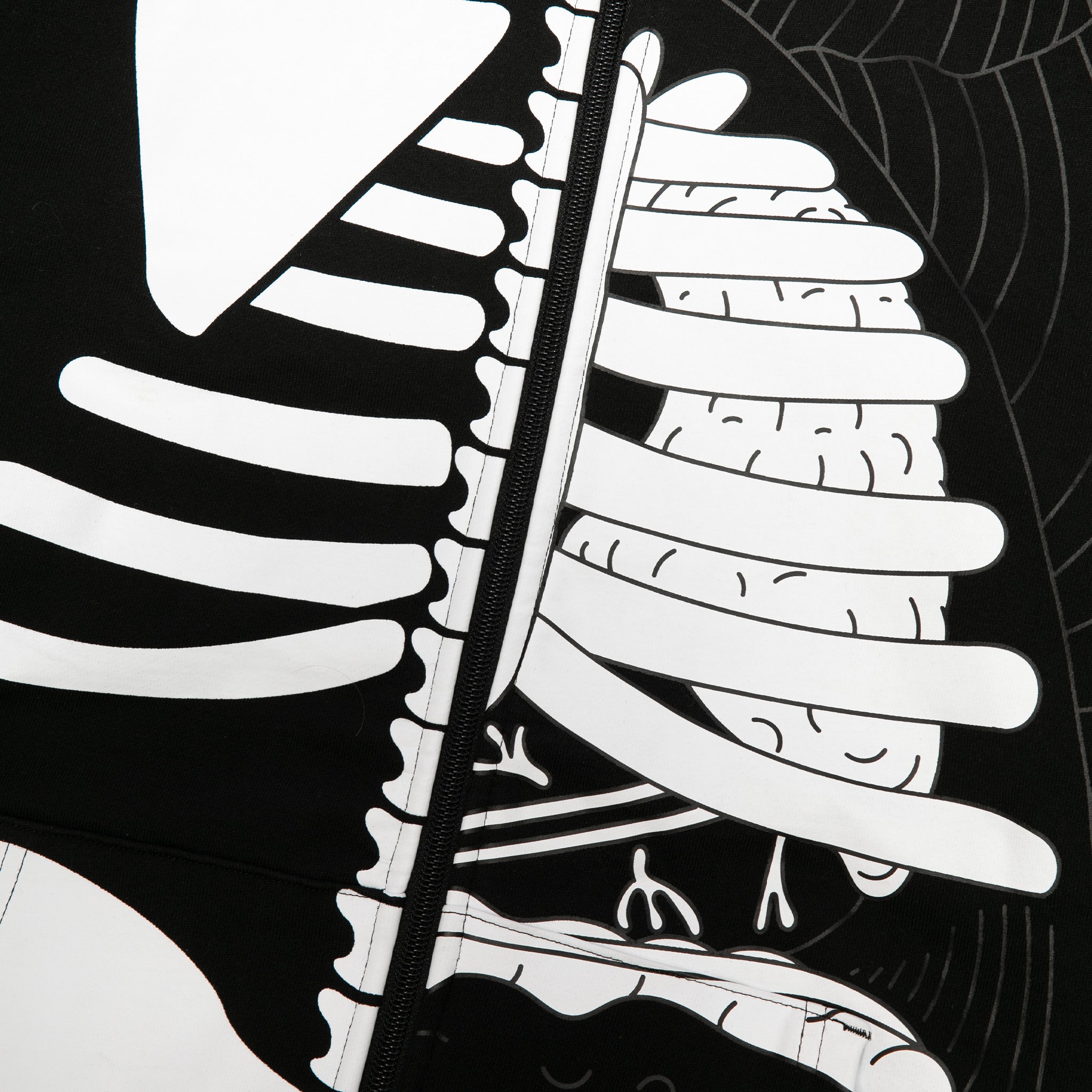 Skelly Anatomy Full Zip Hoodie (Black/White) – RIPNDIP
