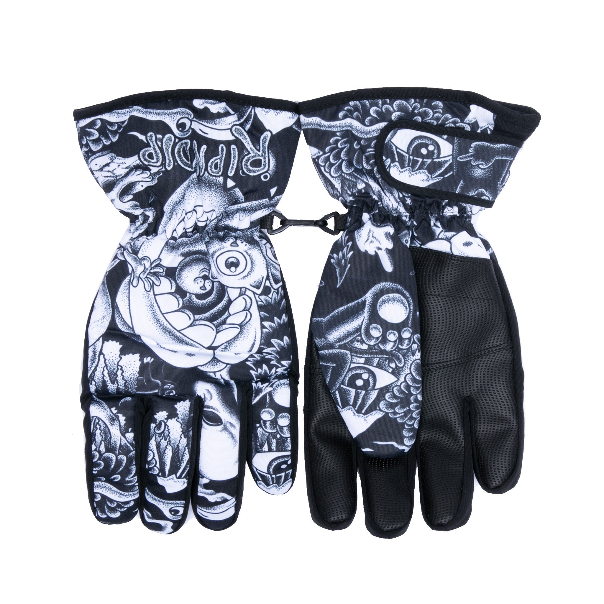 Dark Twisted Fantasy Snow Gloves (Black/White)