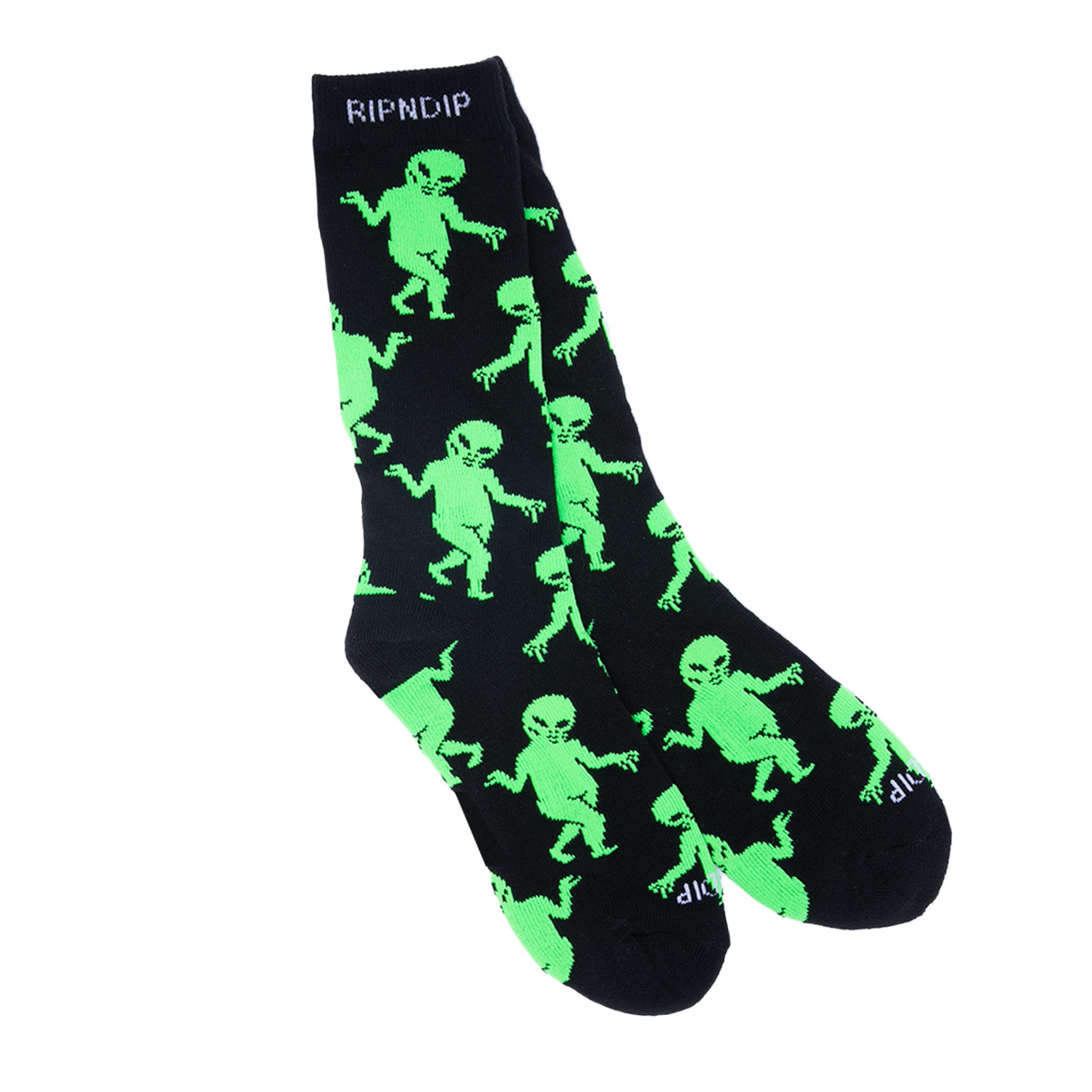 Alien Dance Party Socks (Black)