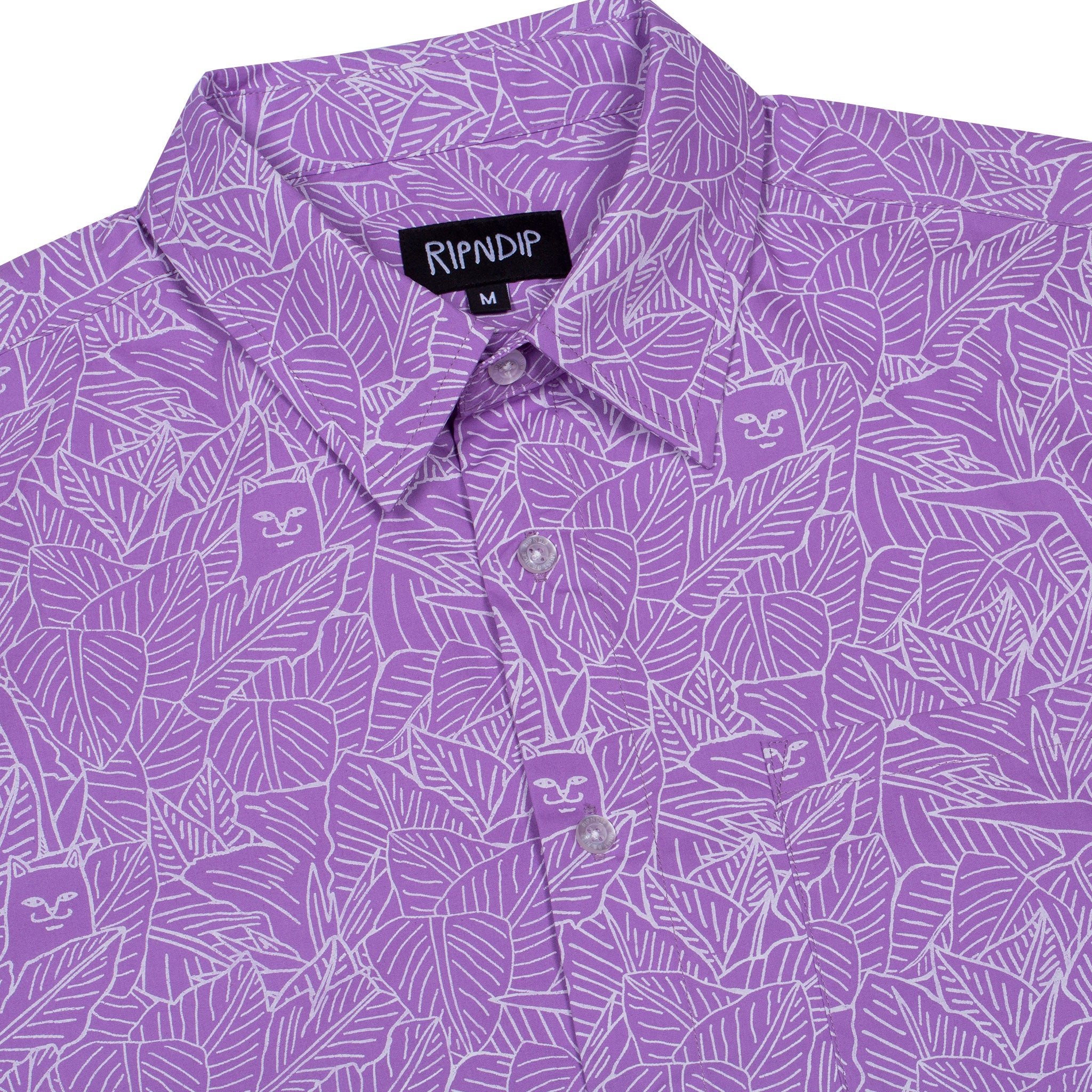 RipNDip Nermal Leaf Button Up (Purple)