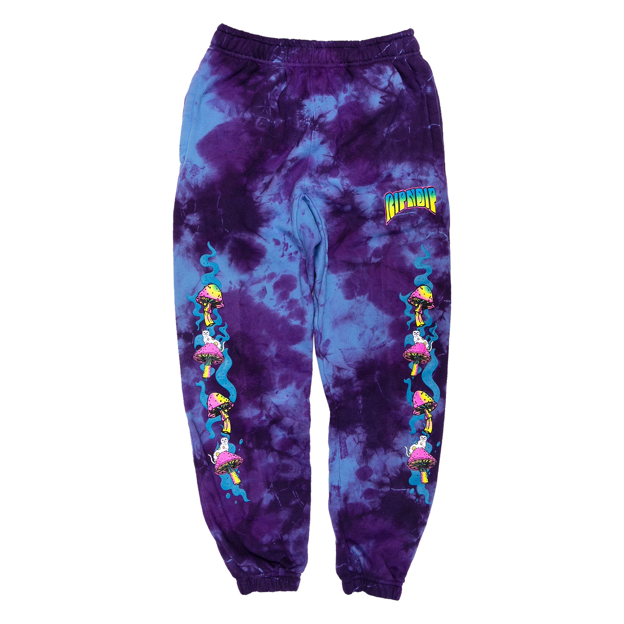 Psychedelic Sweat Pants (Purple Lightning Wash)