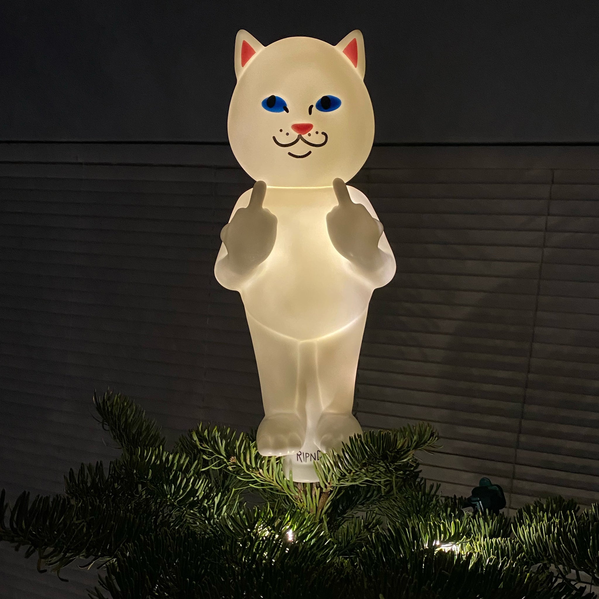 RIPNDIP Lord Nermal Light Up Tree Topper (White)