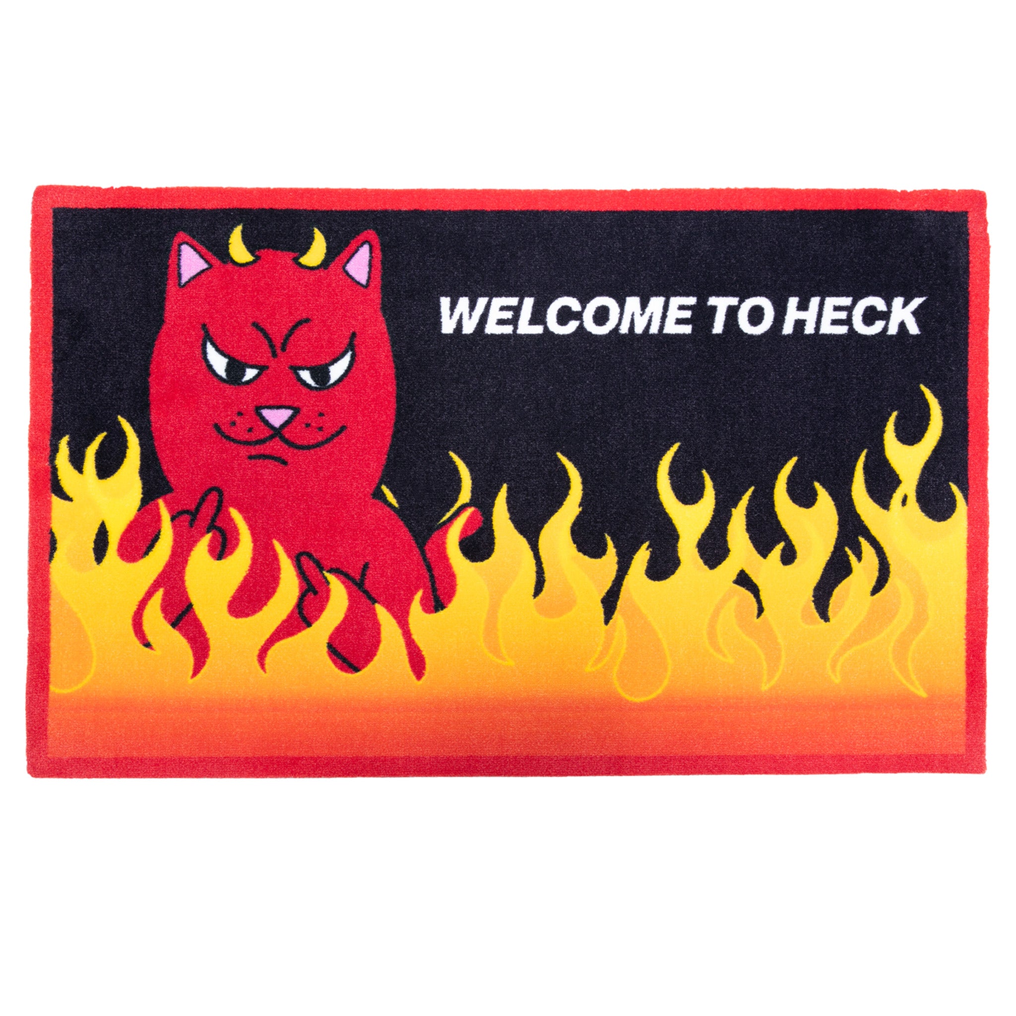 Welcome To Heck Rug (Black)