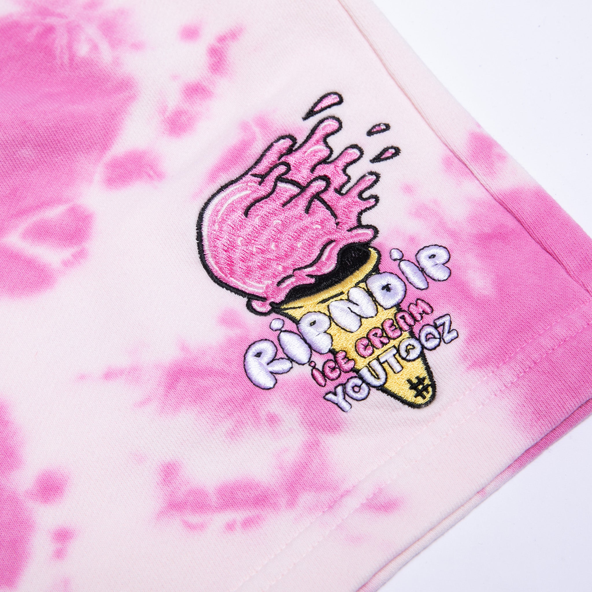 RipNDip Youtooz Ice Cream Sweatshorts (Pink Tie Dye)